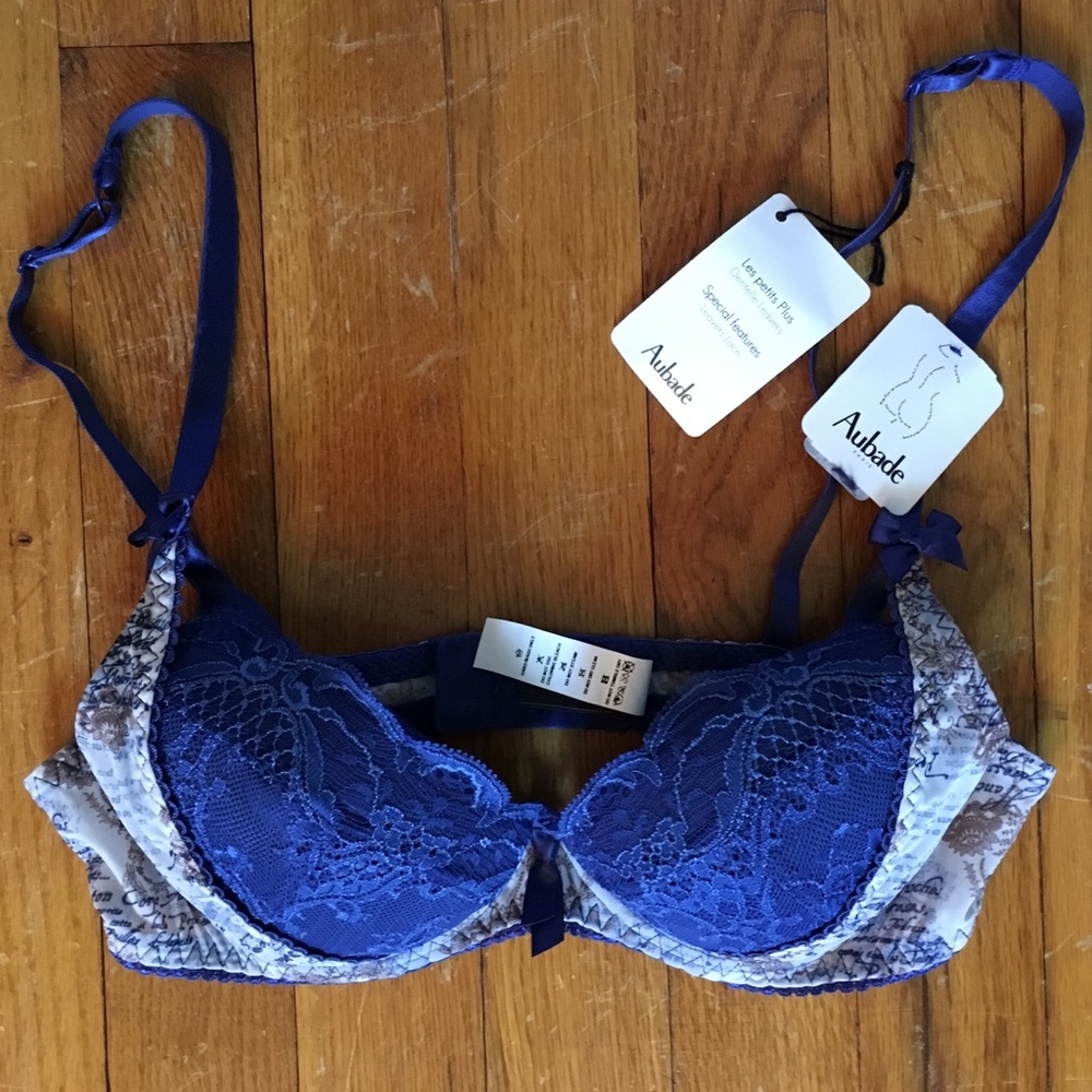 Aubade Memoire Bra 34A Blue